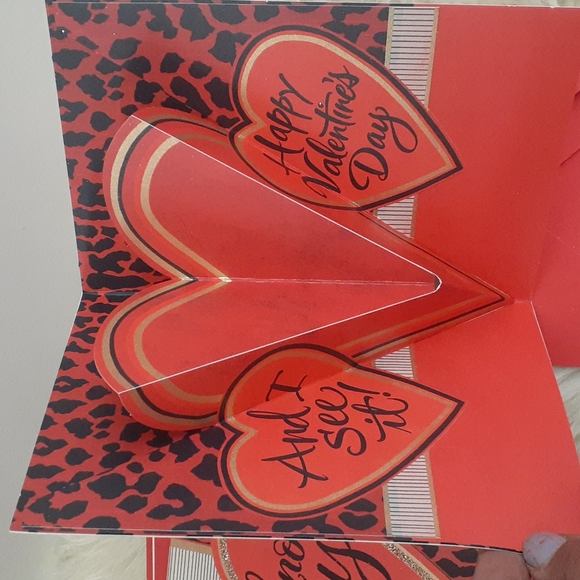 ♥New Hallmark SEXY Leopard print Valentine Cards 3 Black Red & more - Picture 3 of 6